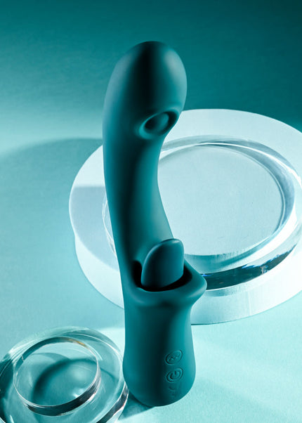 Playboy Pleasure HARMONY - Blue 22.9 cm USB Rechargeable Vibrator with Clitoral Flicker