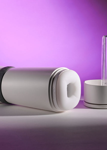Playboy Pleasure TWIST & STROKE - White USB Rechargeable Heating Stroker with UV Cleaning