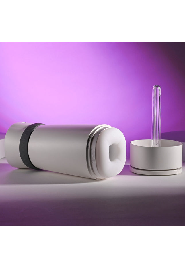 Playboy Pleasure TWIST & STROKE - White USB Rechargeable Heating Stroker with UV Cleaning