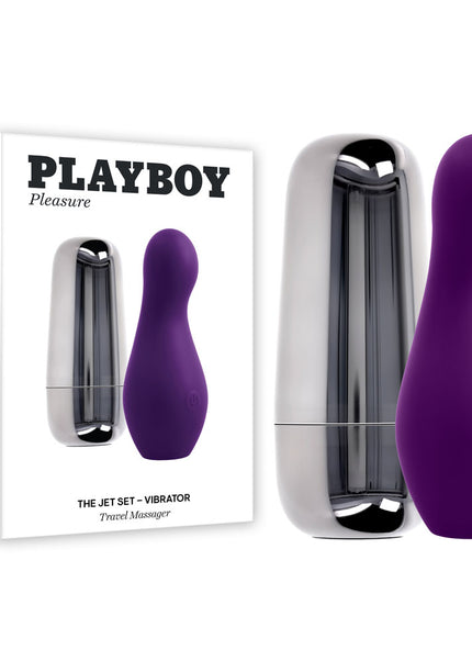 Playboy Pleasure THE JET SET - VIBRATOR - Purple 10.2 cm Vibrator with Self Charging Case