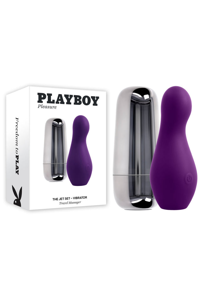 Playboy Pleasure THE JET SET - VIBRATOR - Purple 10.2 cm Vibrator with Self Charging Case