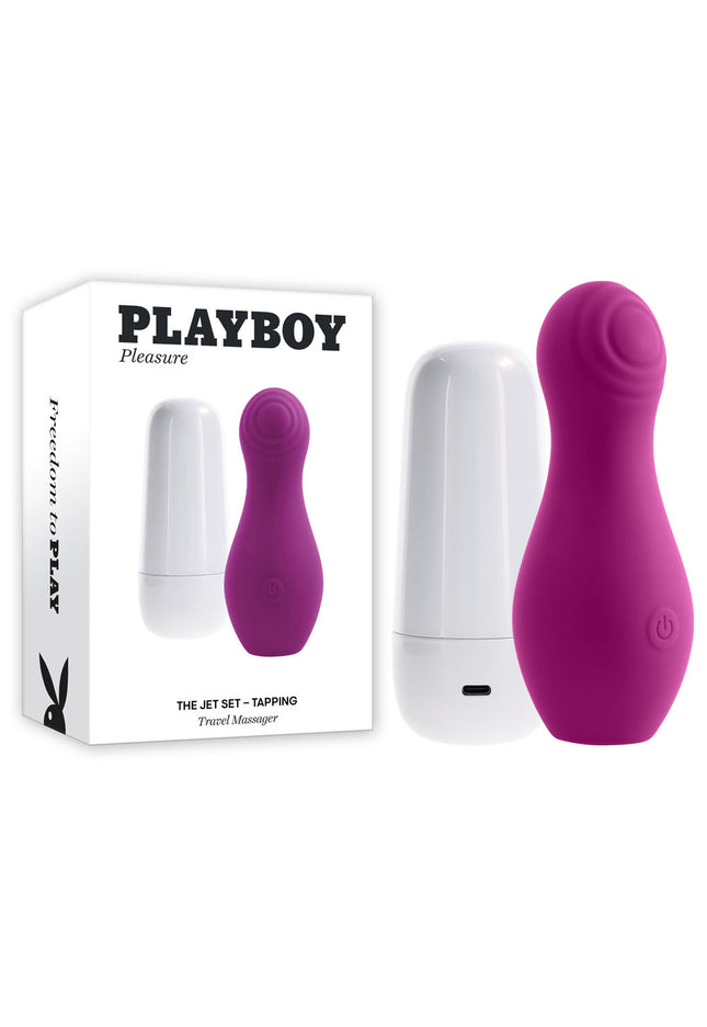 Playboy Pleasure THE JET SET - TAPPING - Purple 10.2 cm Tapping Stimulator with Charging Case