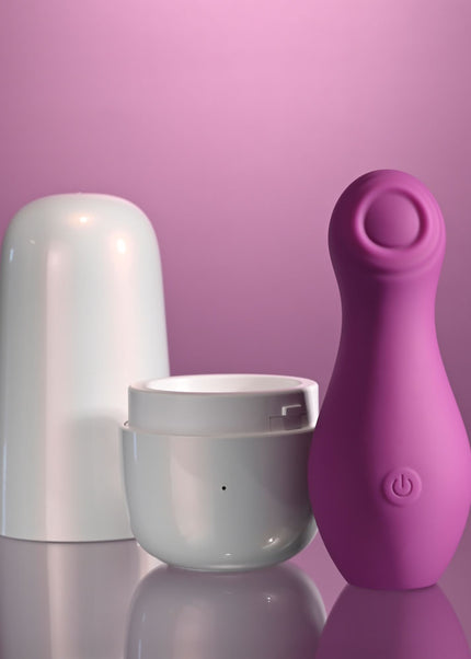 Playboy Pleasure THE JET SET - TAPPING - Purple 10.2 cm Tapping Stimulator with Charging Case