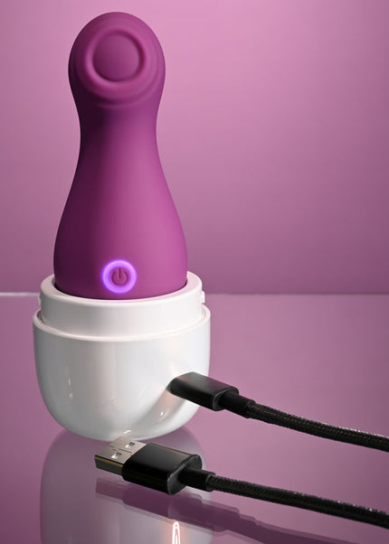 Playboy Pleasure THE JET SET - TAPPING - Purple 10.2 cm Tapping Stimulator with Charging Case