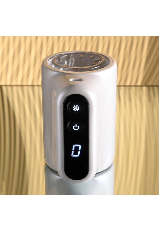 Playboy Pleasure SPIN DOCTOR - White USB Rechargeable Vibrating & Spinning Stroker