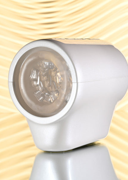 Playboy Pleasure SPIN DOCTOR - White USB Rechargeable Vibrating & Spinning Stroker