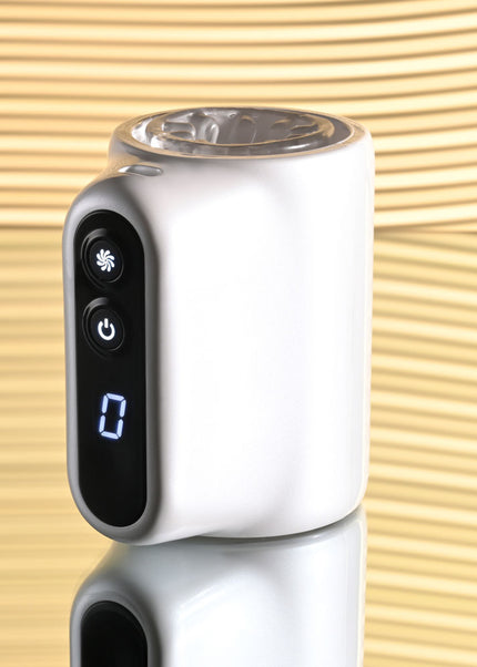 Playboy Pleasure SPIN DOCTOR - White USB Rechargeable Vibrating & Spinning Stroker