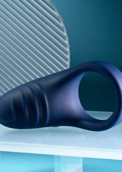 Playboy Pleasure PLEASURE POINT - Blue USB Rechargeable Vibrating Cock Ring