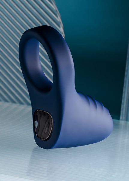 Playboy Pleasure PLEASURE POINT - Blue USB Rechargeable Vibrating Cock Ring
