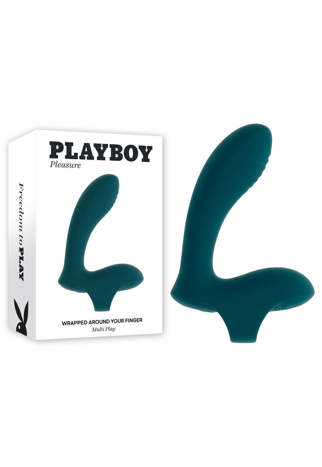 Playboy Pleasure WRAPPED AROUND YOUR FINGER - Green USB Rechargeable Finger Stimulator
