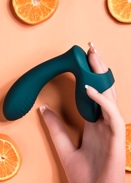 Playboy Pleasure WRAPPED AROUND YOUR FINGER - Green USB Rechargeable Finger Stimulator