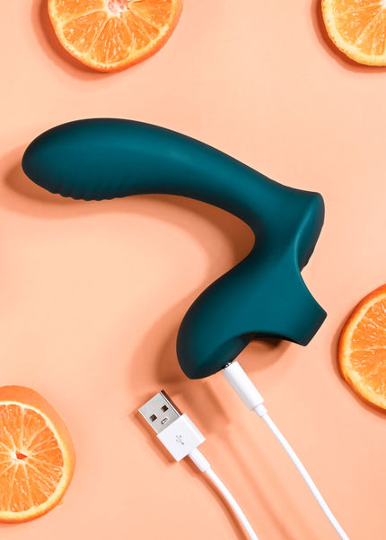 Playboy Pleasure WRAPPED AROUND YOUR FINGER - Green USB Rechargeable Finger Stimulator