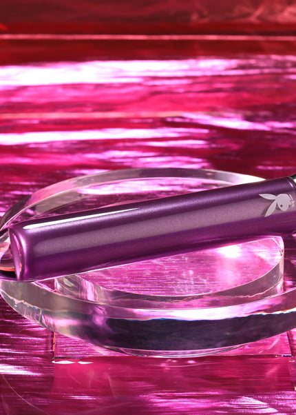 Playboy Pleasure AMETHYST - Purple 12.4 cm USB Rechargeable Glass Tipped Mini Vibrator