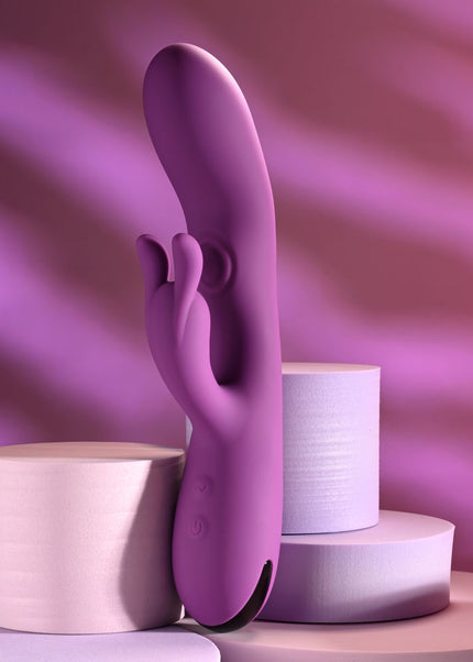 Playboy Pleasure BUSY BUNNY - Purple 22.6 cm USB Rechargeable Rabbit Vibrator with Tapping Shaft