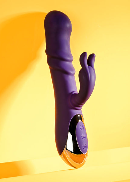 Playboy Pleasure BUNNY PUNCH - Purple 24.4 cm USB Rechargeable Twirling Rabbit Vibrator