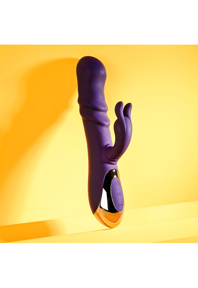 Playboy Pleasure BUNNY PUNCH - Purple 24.4 cm USB Rechargeable Twirling Rabbit Vibrator