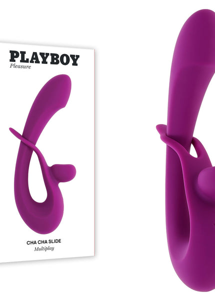 Playboy Pleasure CHA CHA SLIDE - Purple 20 cm USB Rechargeable Rabbit Vibrator