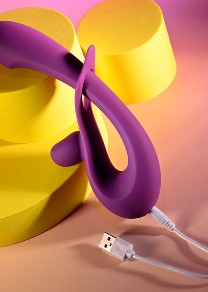 Playboy Pleasure CHA CHA SLIDE - Purple 20 cm USB Rechargeable Rabbit Vibrator