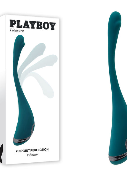 Playboy Pleasure PINPOINT PERFECTION - Green 19.3 cm USB Rechargeable Poseable Vibrator