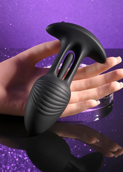 Playboy Pleasure RIM SHOT - Black 11.4 cm USB Rechargeable Vibrating Butt Plug