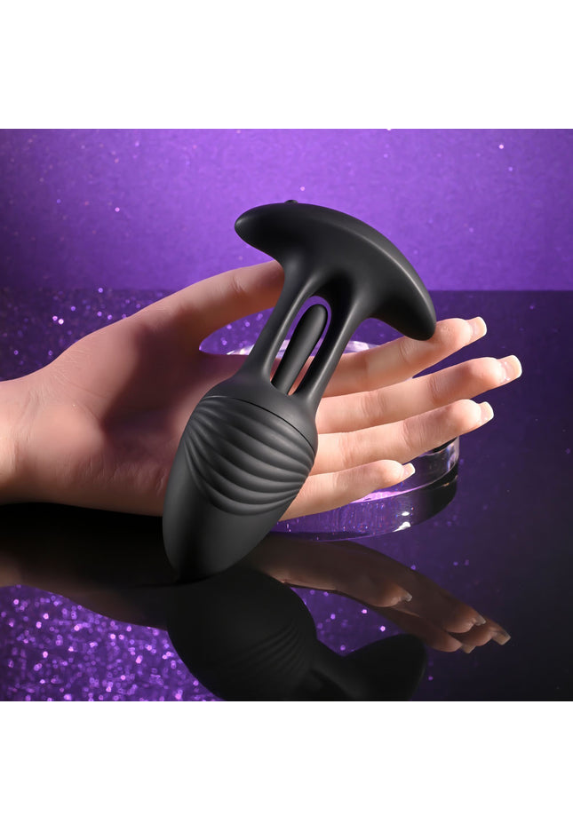 Playboy Pleasure RIM SHOT - Black 11.4 cm USB Rechargeable Vibrating Butt Plug