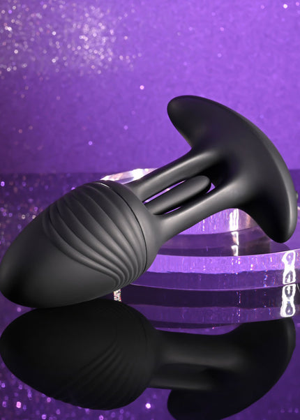 Playboy Pleasure RIM SHOT - Black 11.4 cm USB Rechargeable Vibrating Butt Plug