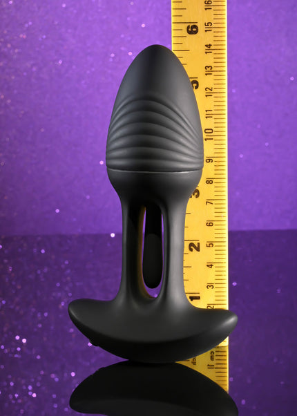 Playboy Pleasure RIM SHOT - Black 11.4 cm USB Rechargeable Vibrating Butt Plug