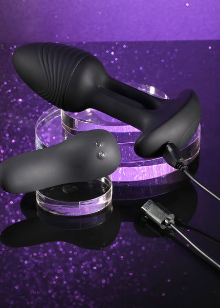 Playboy Pleasure RIM SHOT - Black 11.4 cm USB Rechargeable Vibrating Butt Plug