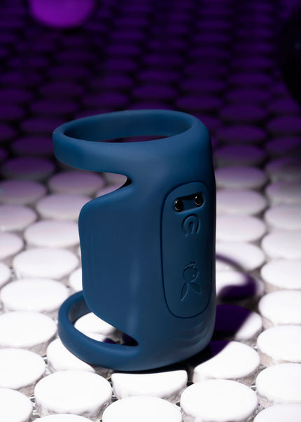 Playboy Pleasure JET PACK - Dark Blue USB Rechargeable Vibrating Penis Harness