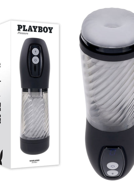 Playboy Pleasure WHIRLWIND - Clear USB Rechargeable Thrusting and Spinning Auto Stroker