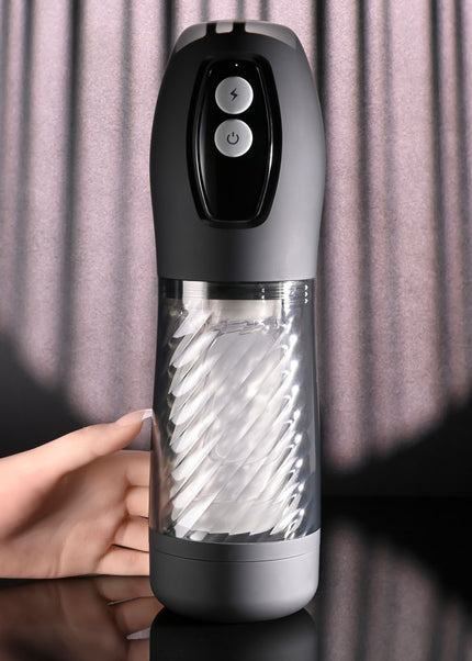 Playboy Pleasure WHIRLWIND - Clear USB Rechargeable Thrusting and Spinning Auto Stroker