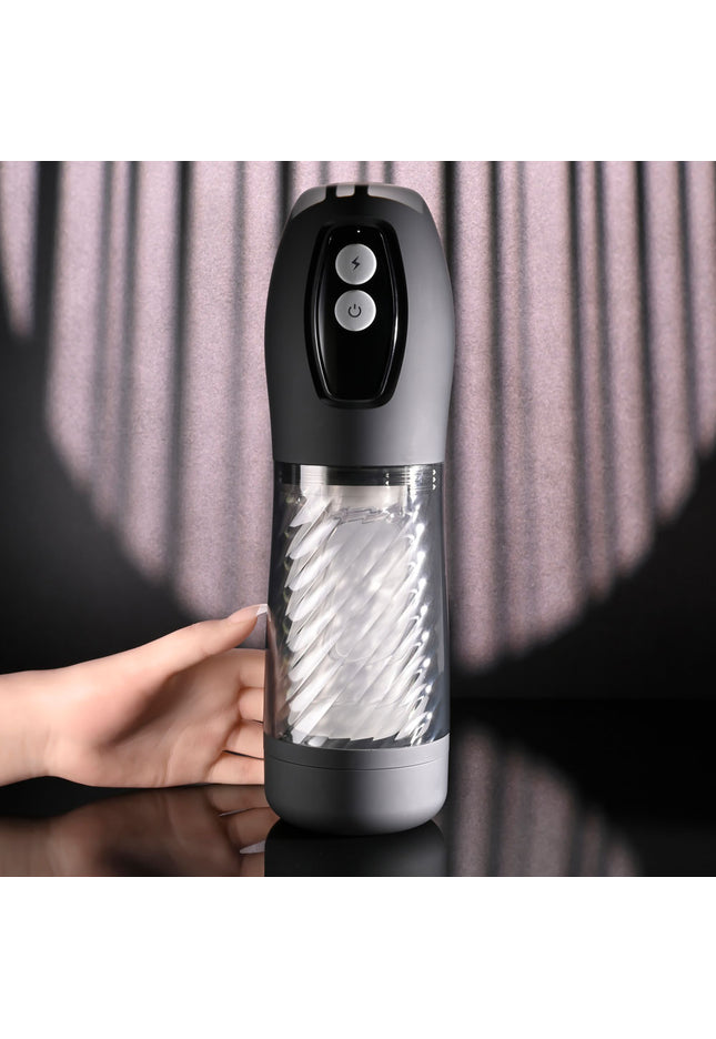 Playboy Pleasure WHIRLWIND - Clear USB Rechargeable Thrusting and Spinning Auto Stroker