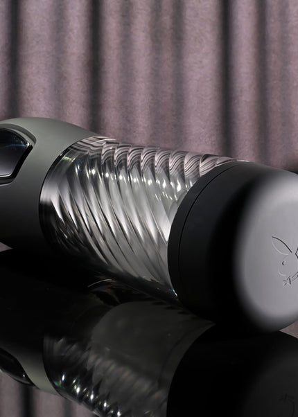 Playboy Pleasure WHIRLWIND - Clear USB Rechargeable Thrusting and Spinning Auto Stroker