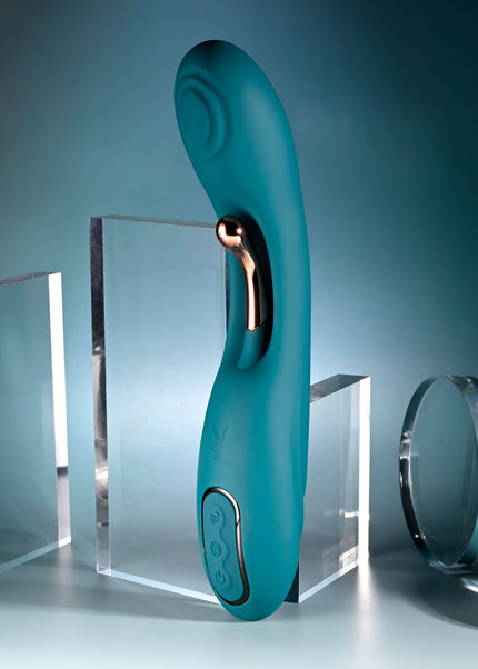 Playboy Pleasure AURELIE - Green 22.7 cm USB Rechargeable Vibrator with Internal Flicker