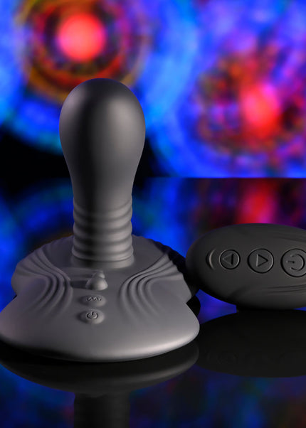 Playboy Pleasure SITTIN & SPINNIN - Black USB Rechargeable Spinning Vibrator & Grinder Pad with Remote