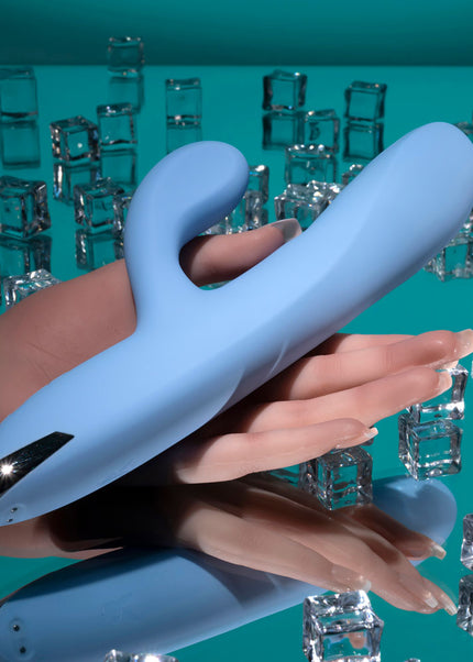 Playboy Pleasure UP AND AWAY - Blue 26.7 cm USB Rechargeable Rabbit Vibrator