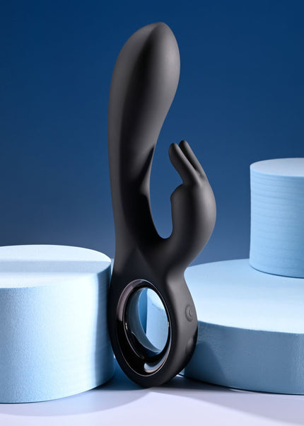Playboy Pleasure LATE NIGHT BUNNY - Black 20 cm USB Rechargeable Rabbit Vibrator