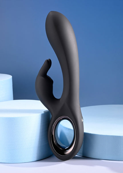 Playboy Pleasure LATE NIGHT BUNNY - Black 20 cm USB Rechargeable Rabbit Vibrator