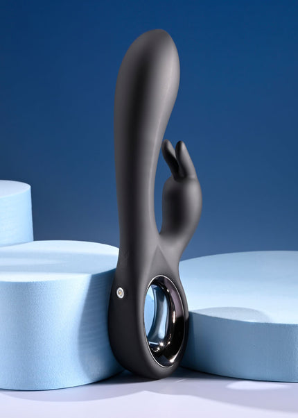 Playboy Pleasure LATE NIGHT BUNNY - Black 20 cm USB Rechargeable Rabbit Vibrator