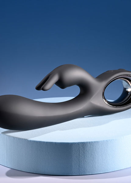 Playboy Pleasure LATE NIGHT BUNNY - Black 20 cm USB Rechargeable Rabbit Vibrator