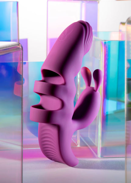 Playboy Pleasure LEND A HAND - Purple USB Rechargeable Finger Vibrator