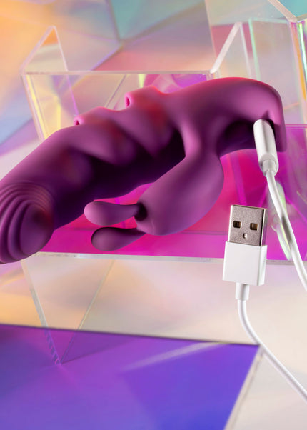 Playboy Pleasure LEND A HAND - Purple USB Rechargeable Finger Vibrator