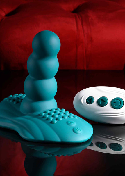 Playboy Pleasure HAVE A SEAT - Green USB Rechargeable Rideable Vibrator and Grinder Pad with Remote