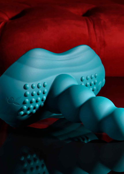 Playboy Pleasure HAVE A SEAT - Green USB Rechargeable Rideable Vibrator and Grinder Pad with Remote