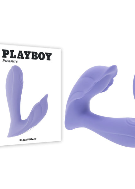 Playboy Pleasure LILAC FANTASY - Purple 13.5 cm USB Rechargeable Tapping Vibrator with Remote