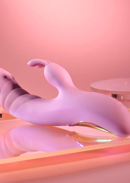 Playboy Pleasure RUB ME RIGHT - Pink 23.2 cm USB Rechargeable Thrusting Rabbit Vibrator