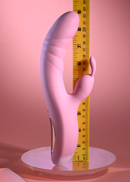 Playboy Pleasure RUB ME RIGHT - Pink 23.2 cm USB Rechargeable Thrusting Rabbit Vibrator