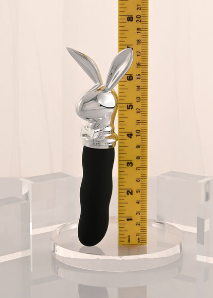 Playboy Pleasure BUNNY ON THE GO - Black/Chrome 18.6 cm USB-C Rechargeable Vibrator