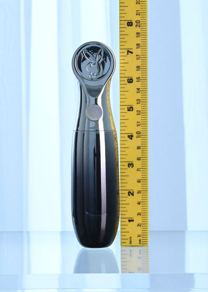 Playboy Pleasure BON VOYAGE - Black/Chrome 18.7 cm USB-C Rechargeable Tapping Vibrator