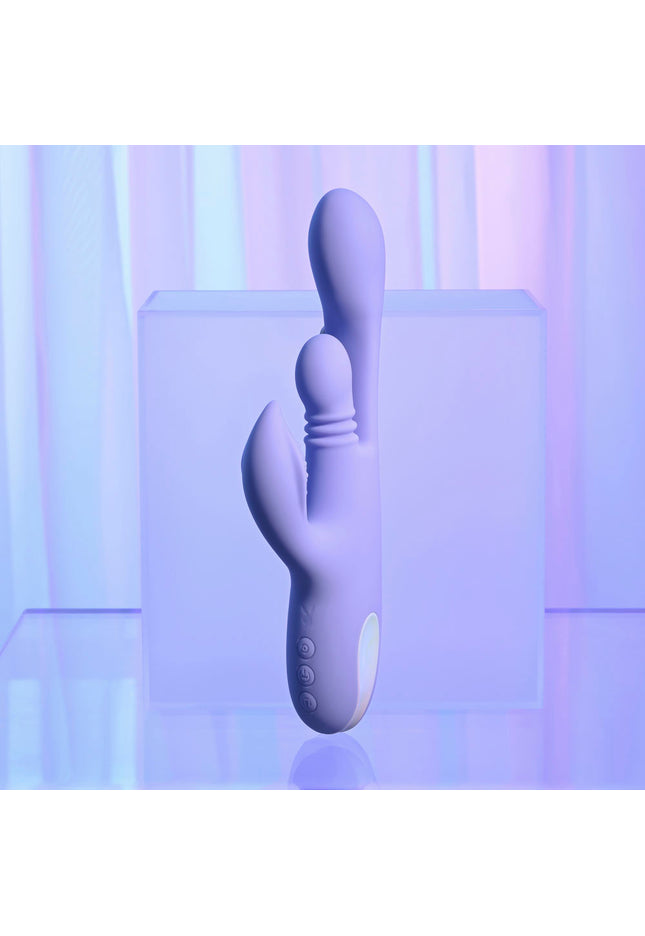 Playboy Pleasure NUBBIN RUBBIN - Purple 24.1 cm USB Rechargeable Thrusting Rabbit Vibrator